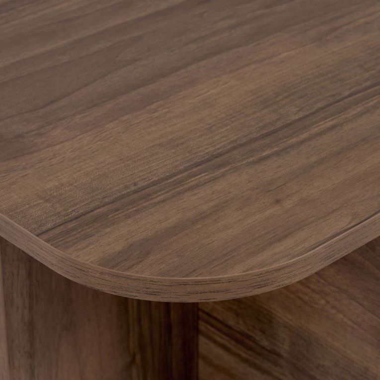 Tavolino da Salotto Marrone Quercia Forma Rettangolare Materiale Piano in Legno Nobilitato 120x60x41h cm, Colore Ripiano Marrone - Nomeva