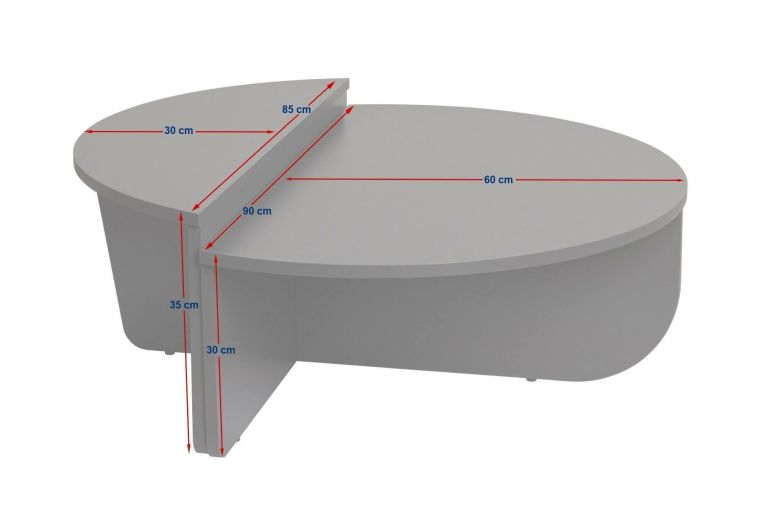 Tavolino da Salotto Marrone Quercia Nero Portariviste Forma Rettangolare 90x60x35h cm, Colore Ripiano Marrone - Mansue