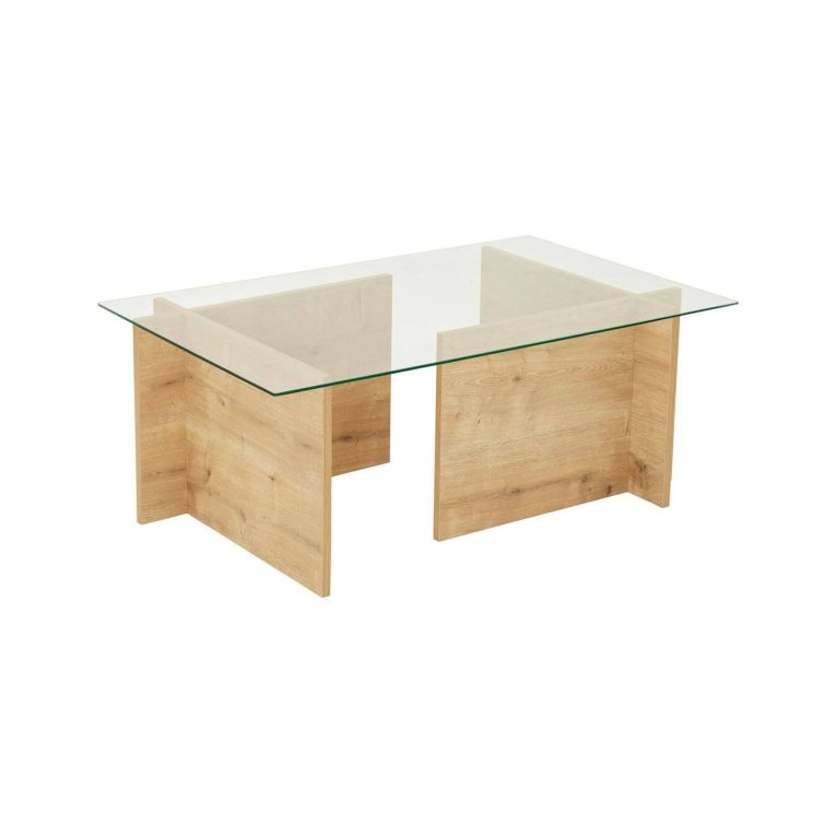 Tavolino da Salotto Marrone Quercia Portariviste Forma Rettangolare 105x65x40h cm, Sfumatura Colore Struttura Quercia - Teti