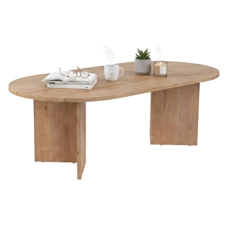 Tavolino da Salotto Marrone Quercia Portariviste Forma Rettangolare 119x60x40h cm, Sfumatura Colore Ripiano Quercia - Elain