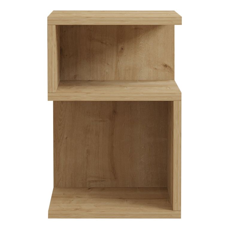 Tavolino da Salotto Marrone Rovere 2 Vani Forma Rettangolare 30x31x45h cm, Sfumatura Colore Ripiano Rovere - Acqui