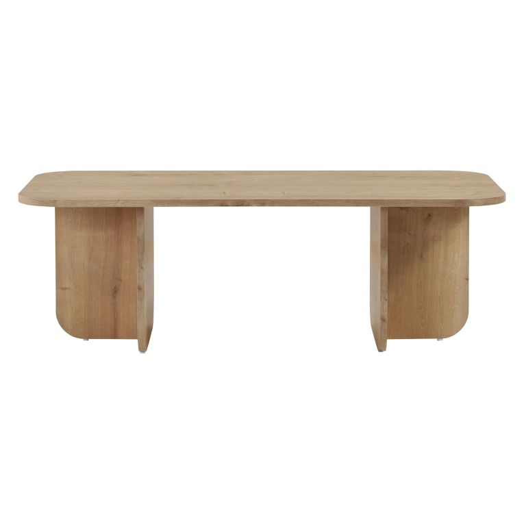 Tavolino da Salotto Marrone Rovere Chiaro Forma Rettangolare Materiale Piano in Legno Nobilitato 120x60x41h cm, Colore Ripiano Marrone - Nomeva