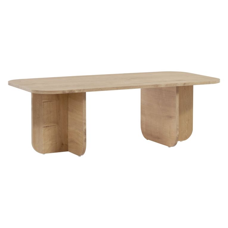 Tavolino da Salotto Marrone Rovere Chiaro Forma Rettangolare Materiale Piano in Legno Nobilitato 120x60x41h cm, Colore Ripiano Marrone - Nomeva