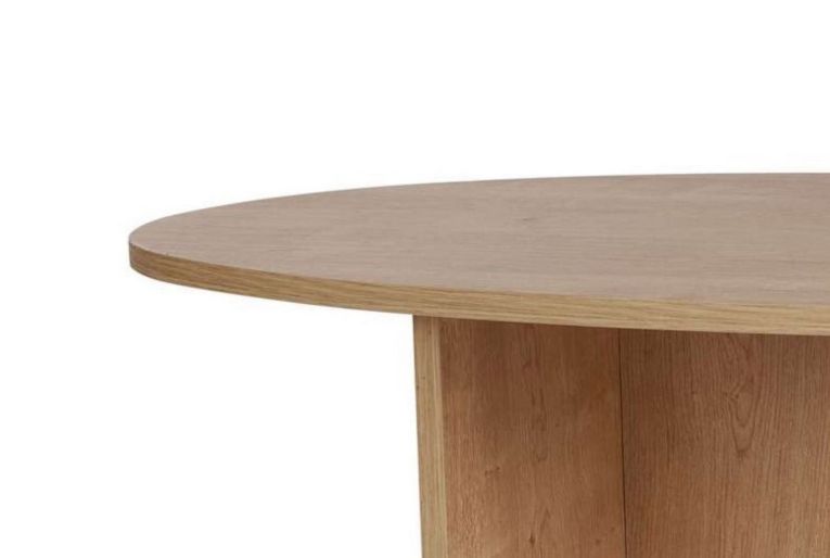 Tavolino da Salotto Marrone Rovere Forma Ovale Materiale Piano in Legno Nobilitato 120x65x40h cm, Colore Ripiano Marrone - Parona