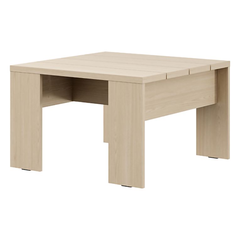 Tavolino da Salotto Marrone Rovere Forma Quadrato Colore Ripiano Marrone 67x67x43h cm, Sfumatura Colore Struttura Rovere - Magre