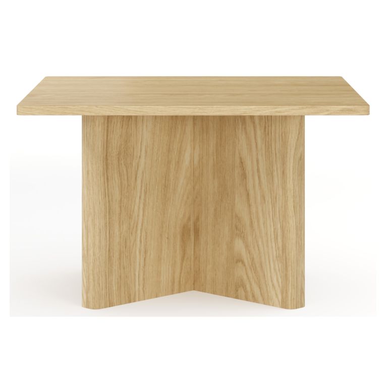 Tavolino da Salotto Marrone Rovere Forma Quadrato Colore Ripiano Marrone 80x80x49h cm, Sfumatura Colore Struttura Rovere - Kasinaba