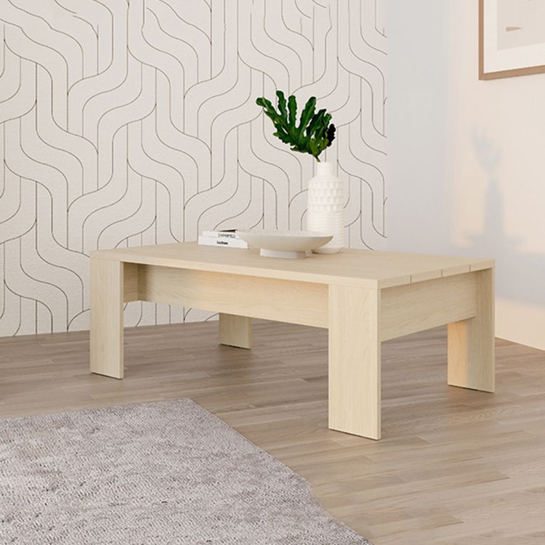 Tavolino da Salotto Marrone Rovere Forma Rettangolare Colore Ripiano Marrone 120x67x43h cm, Sfumatura Colore Struttura Rovere - Bertona