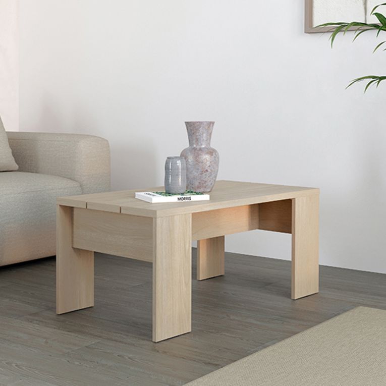 Tavolino da Salotto Marrone Rovere Forma Rettangolare Colore Ripiano Marrone 90x50x43h cm, Sfumatura Colore Struttura Rovere - Riposto
