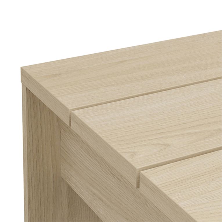 Tavolino da Salotto Marrone Rovere Forma Rettangolare Colore Ripiano Marrone 90x50x43h cm, Sfumatura Colore Struttura Rovere - Riposto