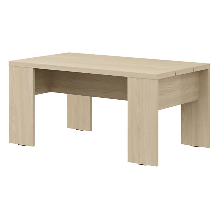 Tavolino da Salotto Marrone Rovere Forma Rettangolare Colore Ripiano Marrone 90x50x43h cm, Sfumatura Colore Struttura Rovere - Riposto