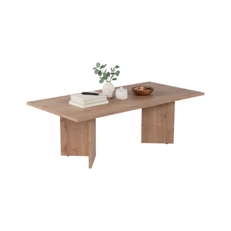 Tavolino da Salotto Marrone Rovere Forma Rettangolare Materiale Piano in Legno Nobilitato 119x60x40h cm, Colore Ripiano Marrone - Turate