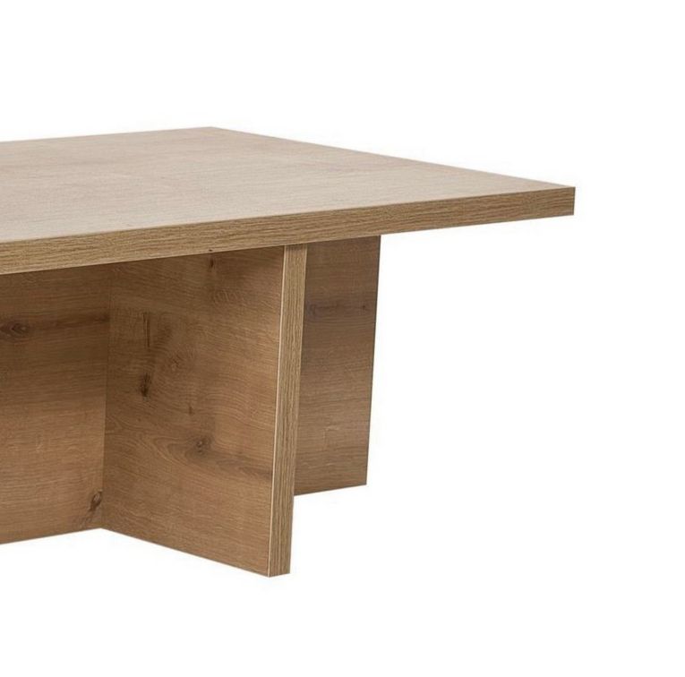Tavolino da Salotto Marrone Rovere Forma Rettangolare Materiale Piano in Legno Nobilitato 120x45x30h cm, Colore Ripiano Marrone - Marmorito