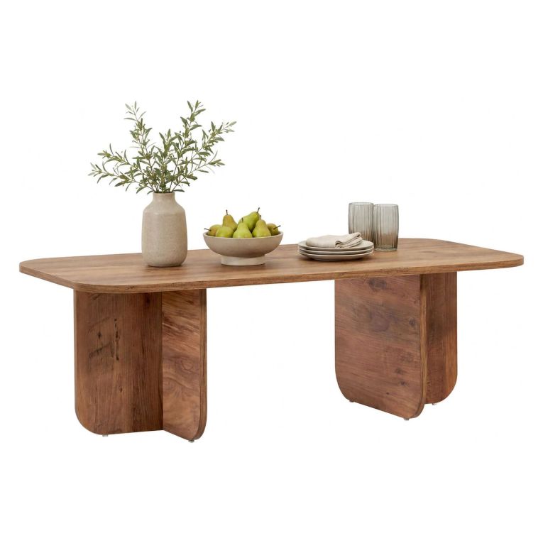Tavolino da Salotto Marrone Rovere Forma Rettangolare Materiale Piano in Legno Nobilitato 120x60x41h cm, Colore Ripiano Marrone - Nomeva