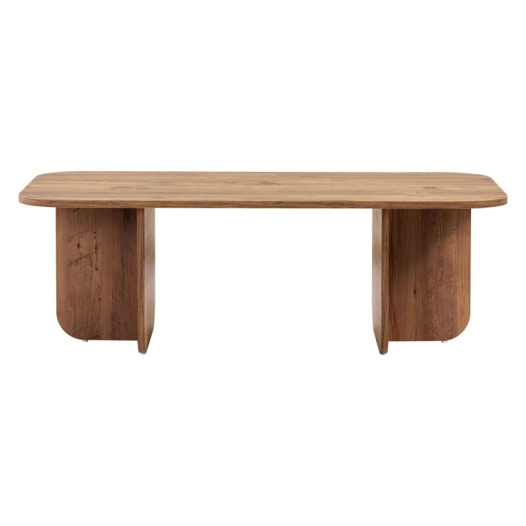 Tavolino da Salotto Marrone Rovere Forma Rettangolare Materiale Piano in Legno Nobilitato 120x60x41h cm, Colore Ripiano Marrone - Nomeva