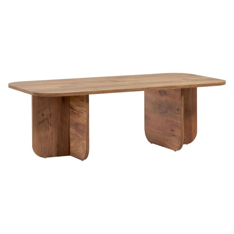 Tavolino da Salotto Marrone Rovere Forma Rettangolare Materiale Piano in Legno Nobilitato 120x60x41h cm, Colore Ripiano Marrone - Nomeva