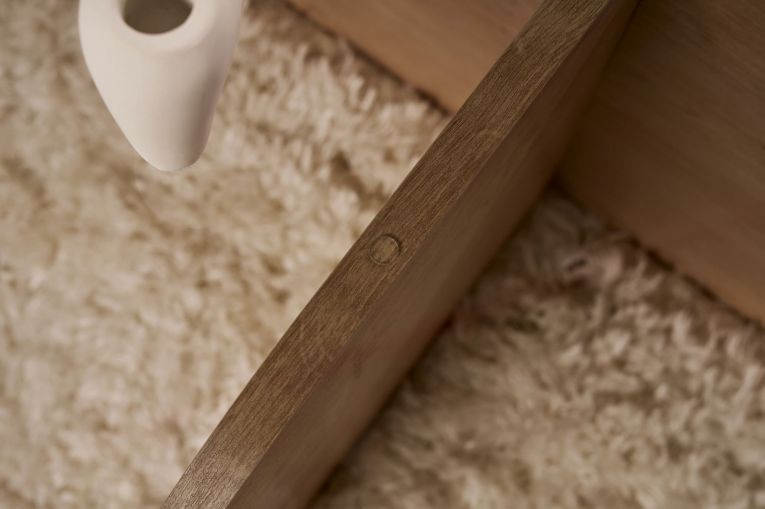 Tavolino da Salotto Marrone Rovere Forma Rotondo Colore Ripiano Trasparente 75x75x35h cm, Sfumatura Colore Struttura Rovere - Cugnoli