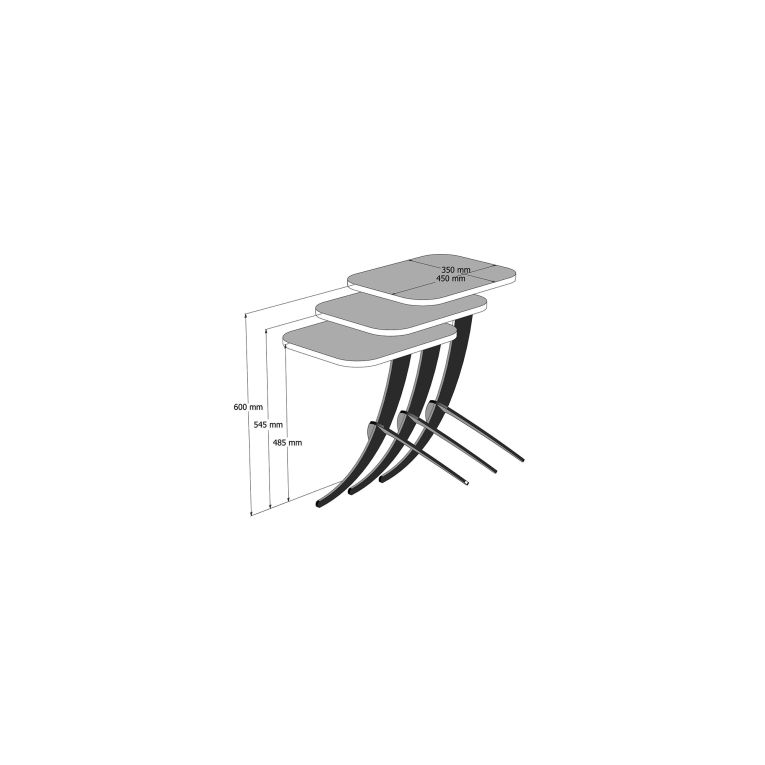 Tavolino da Salotto Marrone Rovere Nero Forma Rettangolare Materiale Piano in Legno Nobilitato 35x60x45h cm, Sfumatura Colore Struttura Rovere