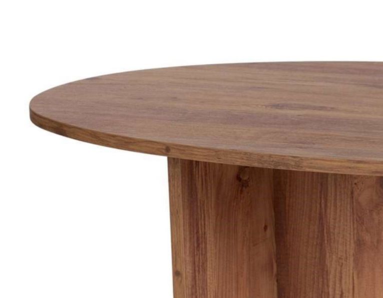 Tavolino da Salotto Marrone Rovere Nodi Forma Ovale Materiale Piano in Legno Nobilitato 120x65x40h cm, Colore Ripiano Marrone - Parona