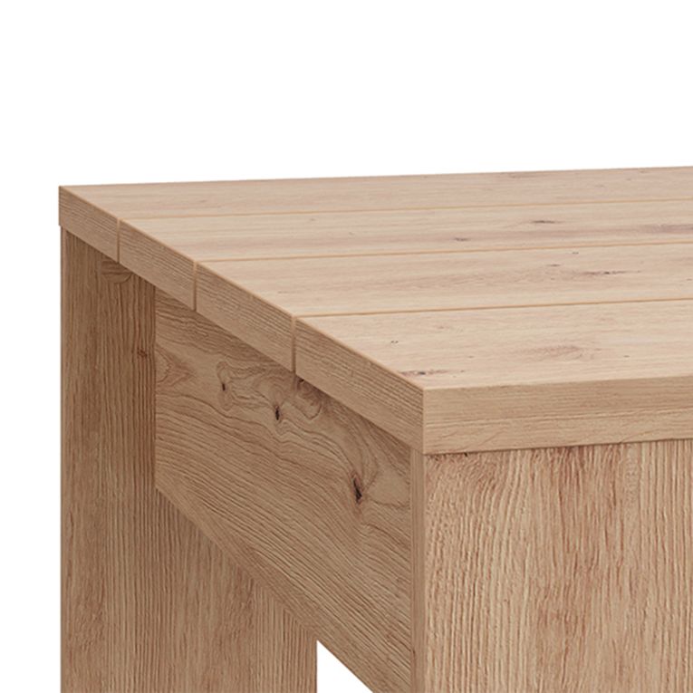 Tavolino da Salotto Marrone Rovere Nodi Forma Quadrato Colore Ripiano Marrone 67x67x43h cm, Sfumatura Colore Struttura Rovere Nodi - Magre