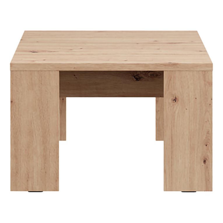 Tavolino da Salotto Marrone Rovere Nodi Forma Quadrato Colore Ripiano Marrone 67x67x43h cm, Sfumatura Colore Struttura Rovere Nodi - Magre