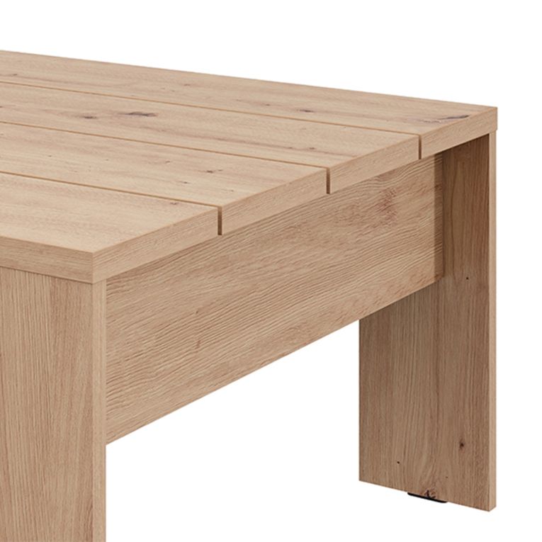 Tavolino da Salotto Marrone Rovere Nodi Forma Rettangolare Colore Ripiano Marrone 120x67x43h cm, Sfumatura Colore Struttura Rovere Nodi - Bertona