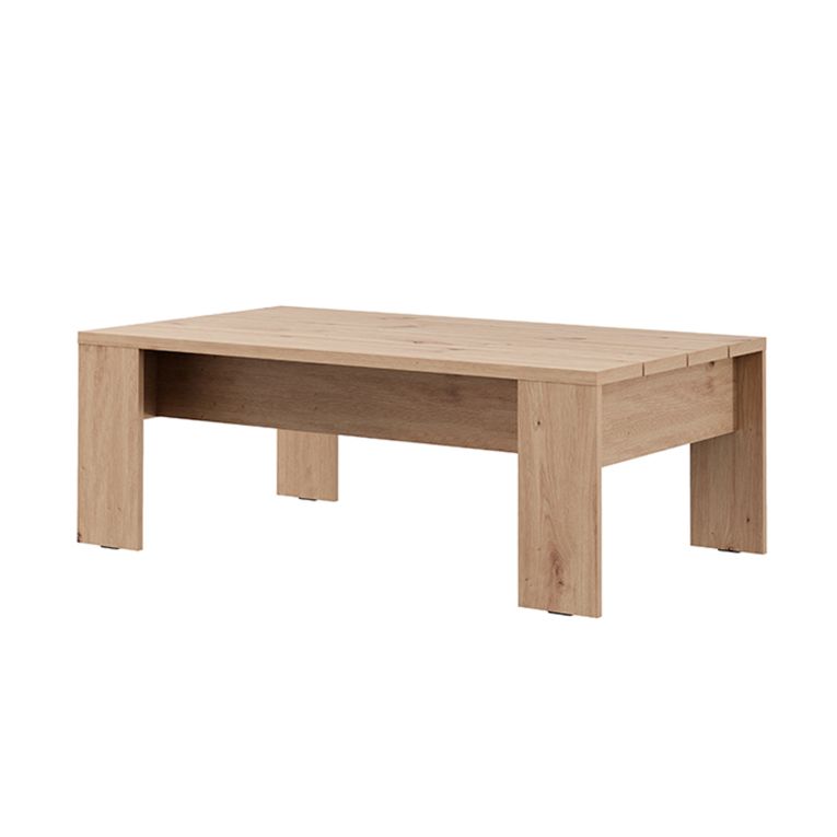 Tavolino da Salotto Marrone Rovere Nodi Forma Rettangolare Colore Ripiano Marrone 120x67x43h cm, Sfumatura Colore Struttura Rovere Nodi - Bertona