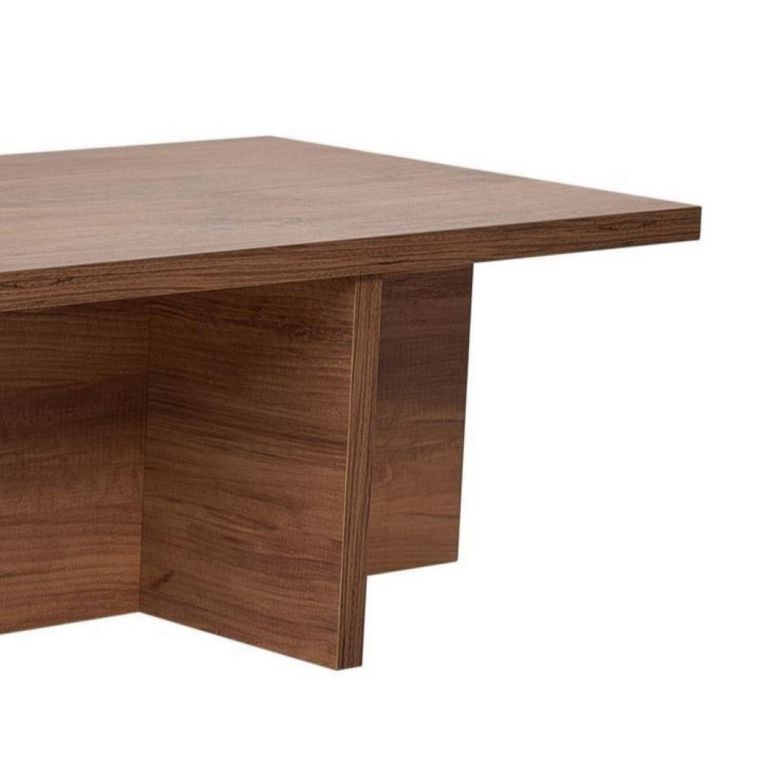 Tavolino da Salotto Marrone Rovere Nodi Forma Rettangolare Materiale Piano in Legno Nobilitato 120x45x30h cm, Colore Ripiano Marrone - Marmorito