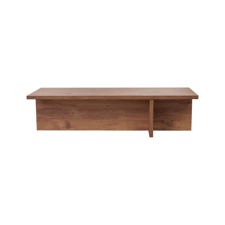 Tavolino da Salotto Marrone Rovere Nodi Forma Rettangolare Materiale Piano in Legno Nobilitato 120x45x30h cm, Colore Ripiano Marrone - Marmorito