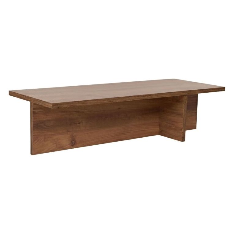 Tavolino da Salotto Marrone Rovere Nodi Forma Rettangolare Materiale Piano in Legno Nobilitato 120x45x30h cm, Colore Ripiano Marrone - Marmorito