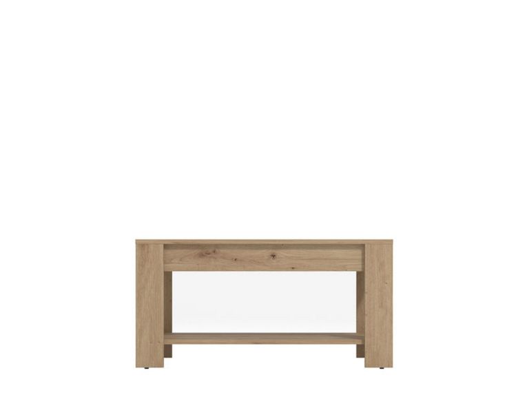 Tavolino da Salotto Marrone Rovere Nodi un Vano Forma Rettangolare 90x49.5x45.5h cm, Sfumatura Colore Ripiano Rovere Nodi - Signa