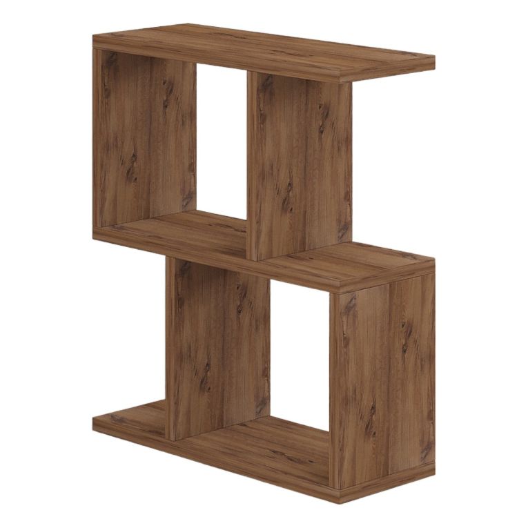 Tavolino da Salotto Marrone Rovere Scuro 2 Vani Forma Rettangolare 45x17x51h cm, Sfumatura Colore Ripiano Rovere Scuro - Lauriano