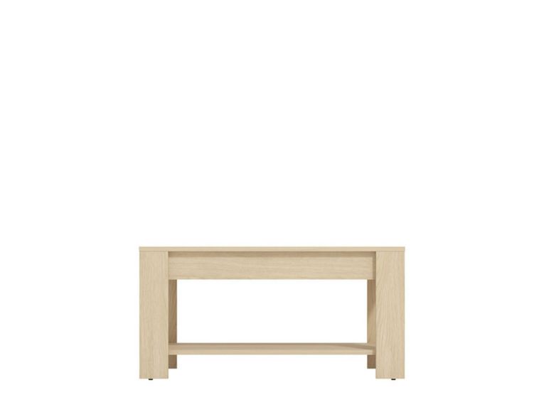 Tavolino da Salotto Marrone Rovere un Vano Forma Rettangolare 90x49.5x45.5h cm, Sfumatura Colore Ripiano Rovere - Signa