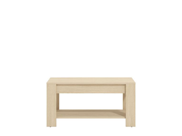 Tavolino da Salotto Marrone Rovere un Vano Forma Rettangolare 90x49.5x45.5h cm, Sfumatura Colore Ripiano Rovere - Signa