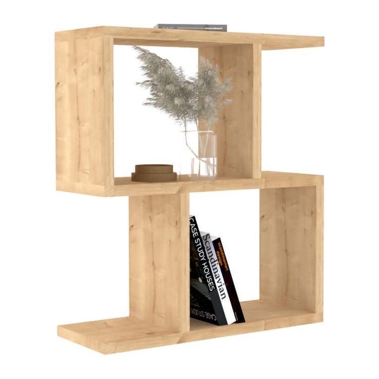 Tavolino da Salotto Marrone Sabbia 2 Vani Forma Rettangolare 45x17x51h cm, Sfumatura Colore Ripiano Sabbia - Lauriano