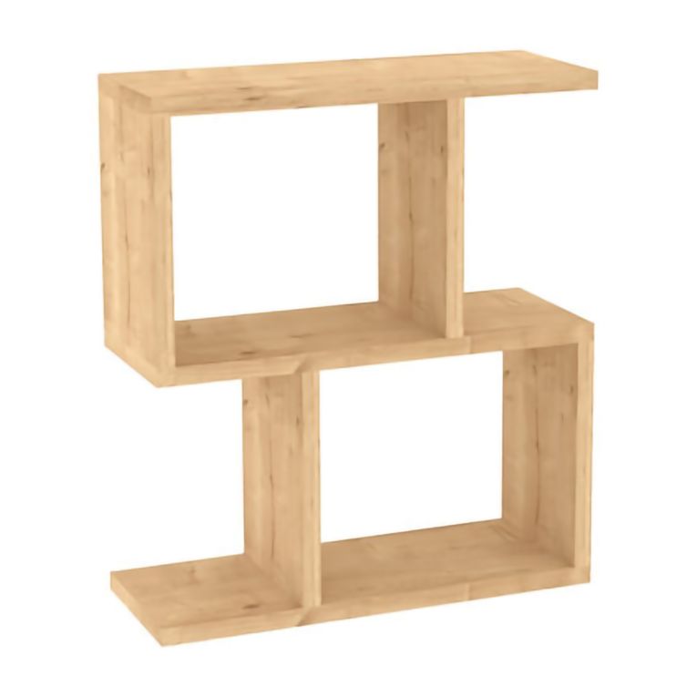 Tavolino da Salotto Marrone Sabbia 2 Vani Forma Rettangolare 45x17x51h cm, Sfumatura Colore Ripiano Sabbia - Lauriano