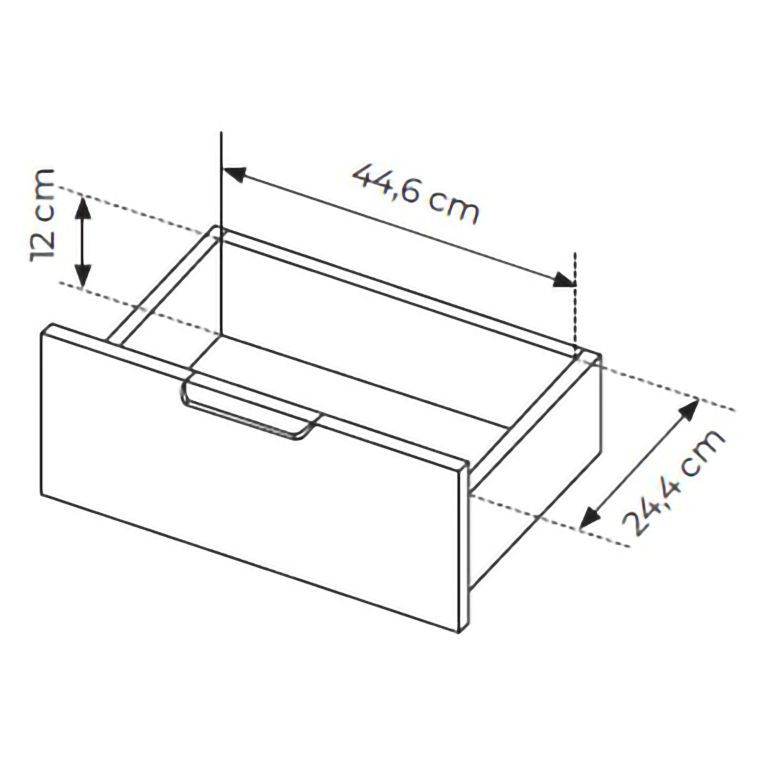 Tavolino da Salotto Nero Antracite oro 2 Cassetti con Piedini 97x60x44h cm, un Vano - Karo