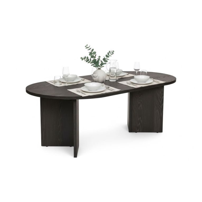 Tavolino da Salotto Nero Forma Rettangolare Materiale Piano in Legno Nobilitato 119x60x40h cm, Colore Ripiano Nero - Porcari