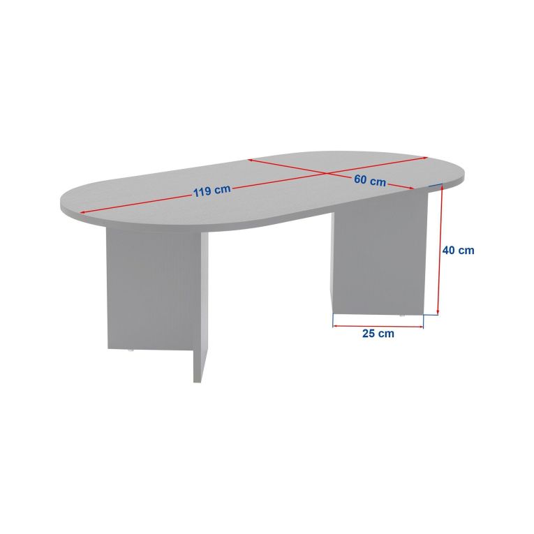 Tavolino da Salotto Nero Forma Rettangolare Materiale Piano in Legno Nobilitato 119x60x40h cm, Colore Ripiano Nero - Porcari