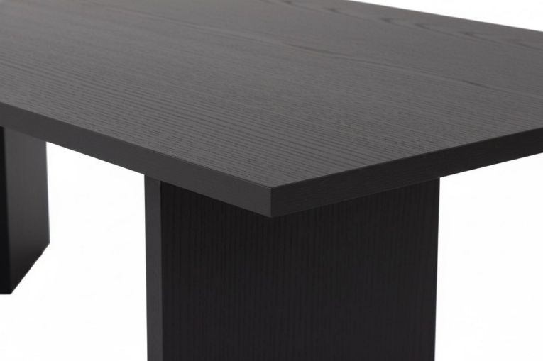 Tavolino da Salotto Nero Forma Rettangolare Materiale Piano in Legno Nobilitato 119x60x40h cm, Colore Ripiano Nero - Turate