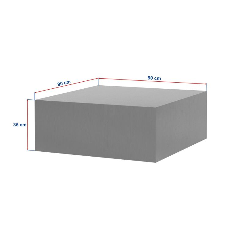 Tavolino da Salotto Nero Frassinato Forma Rettangolare Materiale Piano in Legno Nobilitato 90x90x35h cm, Colore Ripiano Nero - Nofaraka