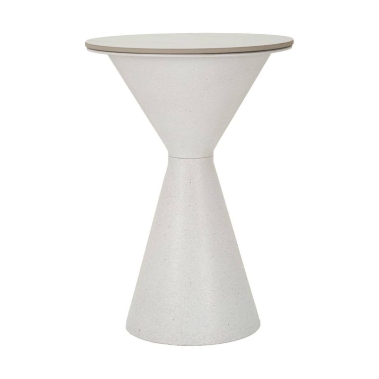 Tavolino da salotto Oreti, Tavolo basso da caffè, Portariviste per divano, Ripiano da soggiorno, 44x44 h63 cm, Bianco