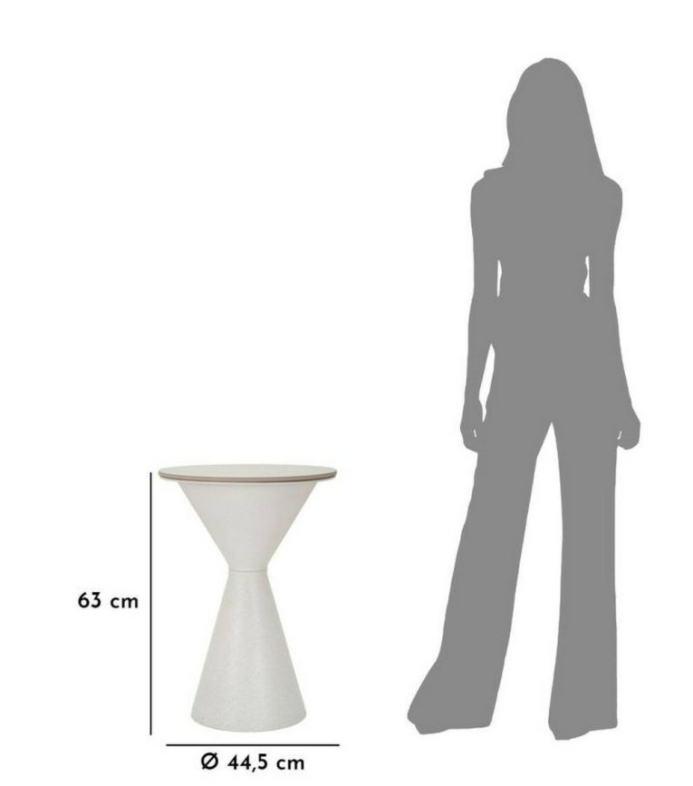 Tavolino da salotto Oreti, Tavolo basso da caffè, Portariviste per divano, Ripiano da soggiorno, 44x44 h63 cm, Bianco