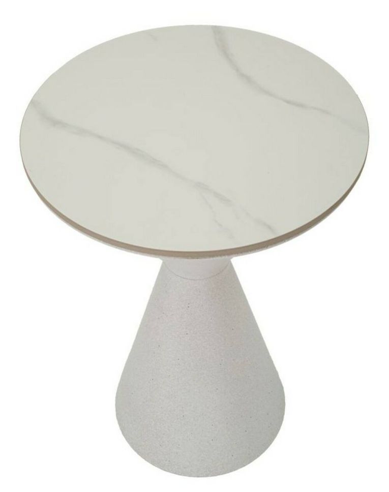 Tavolino da salotto Oreti, Tavolo basso da caffè, Portariviste per divano, Ripiano da soggiorno, 44x44 h63 cm, Bianco