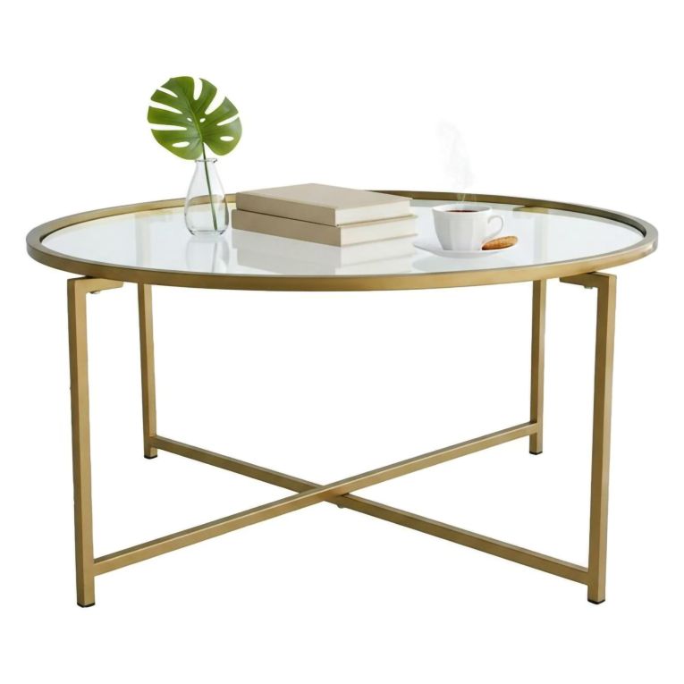 Tavolino da Salotto oro Cassetti 83x83x40h cm, Vani - Ecaterina