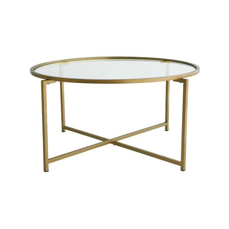 Tavolino da Salotto oro Cassetti 83x83x40h cm, Vani - Ecaterina