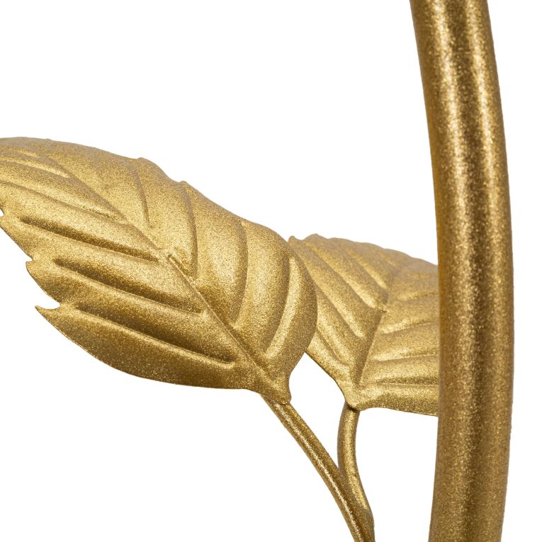 Tavolino da Salotto oro Trasparente 3 Ripiani Forma Rotondo 54x54x70h cm, Colore Ripiano Trasparente - Fana