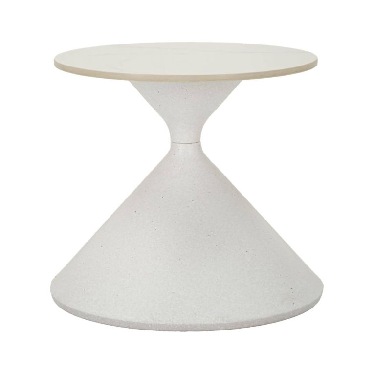 Tavolino da salotto Orongorongo, Tavolo basso da caffè, Portariviste per divano, Ripiano da soggiorno, 45x45 h39 cm, Bianco