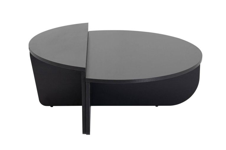 Tavolino da salotto ovale nero 90x60x35h cm - Feyre