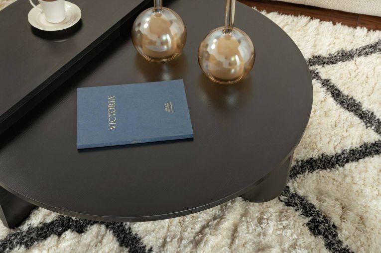 Tavolino da salotto ovale nero 90x60x35h cm - Feyre