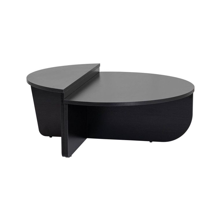 Tavolino da salotto ovale nero 90x60x35h cm - Feyre